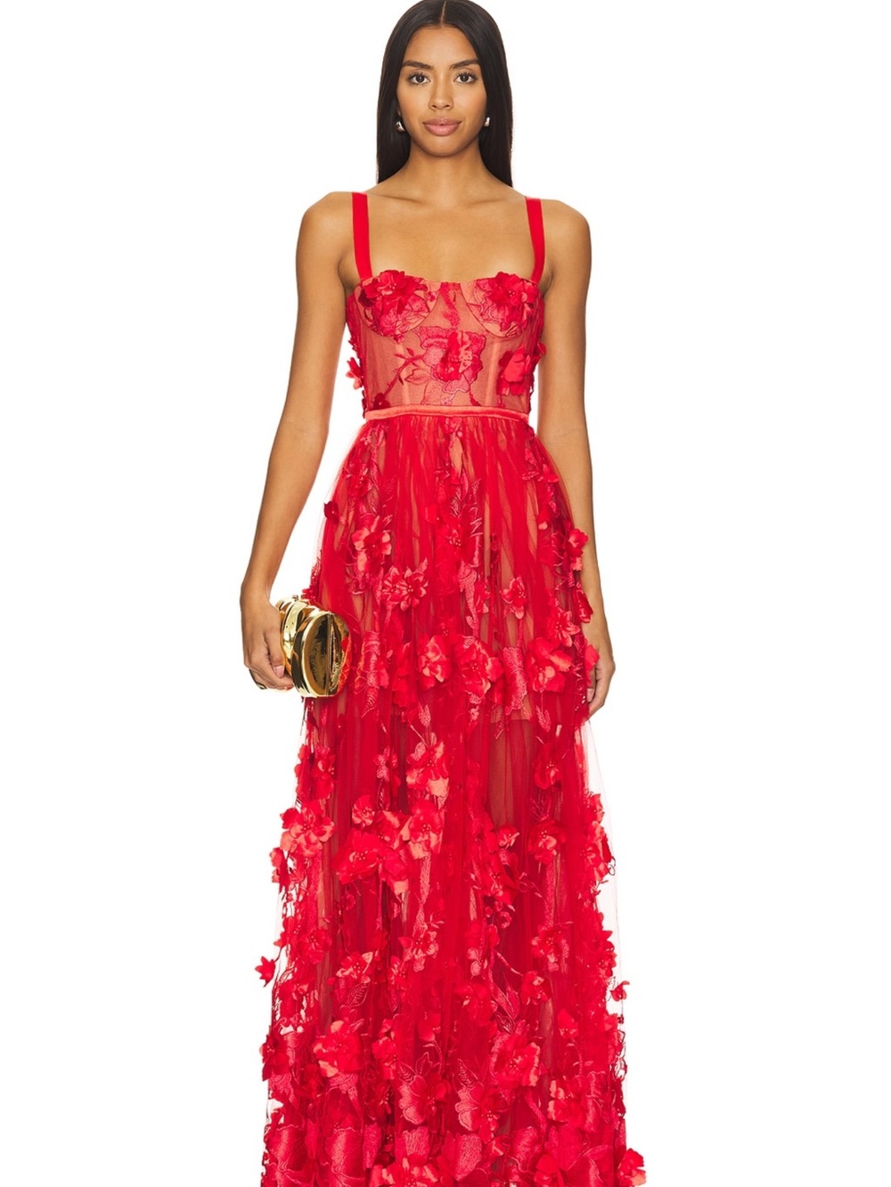 Bronx and Banco Red X revolve Anastasia maxi dress